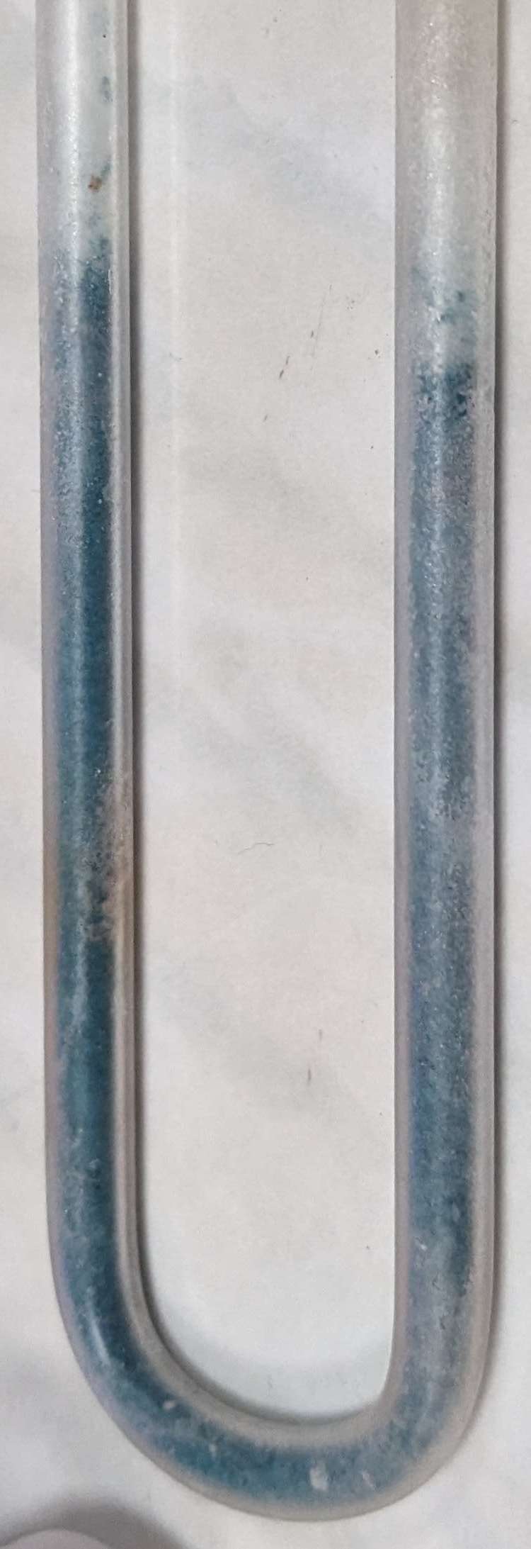 Initial sample in U-shaped tube